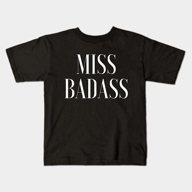 Badass Feminist - F for Feminist Kids T-Shirt by Feminist Vibes